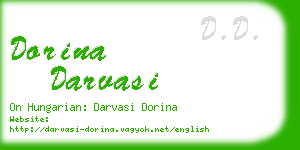 dorina darvasi business card